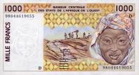 Gallery image for West African States p411Dh: 1000 Francs